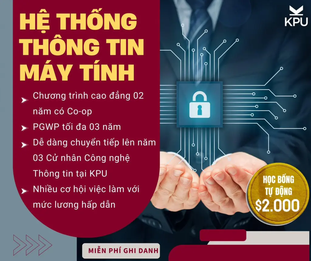 DU HỌC CANADA: CHƯƠNG TRÌNH HỆ THỐNG THÔNG TIN MÁY TÍNH TẠI KPU