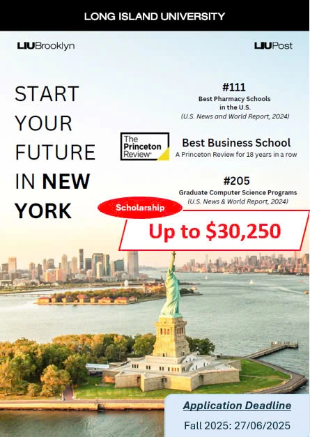 HỌC BỔNG LÊN TỚI US$30,250/NĂM TỪ LONG ISLAND UNIVERSITY (LIU)