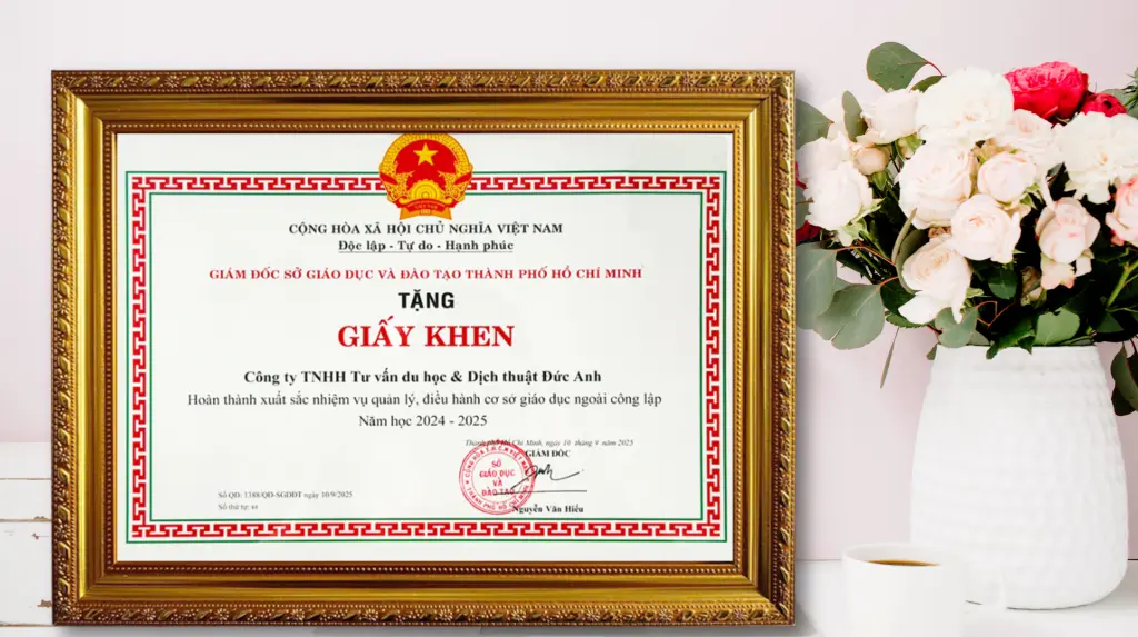 NĂM THỨ 3 LIÊN TIẾP, ĐỨC ANH EDUCONNECT ĐÓN NHẬN GIẤY KHEN CỦA SỞ GD&ĐT TP. HỒ CHÍ MINH: MỘT NIỀM VINH DỰ LỚN LAO VÀ TỰ HÀO!