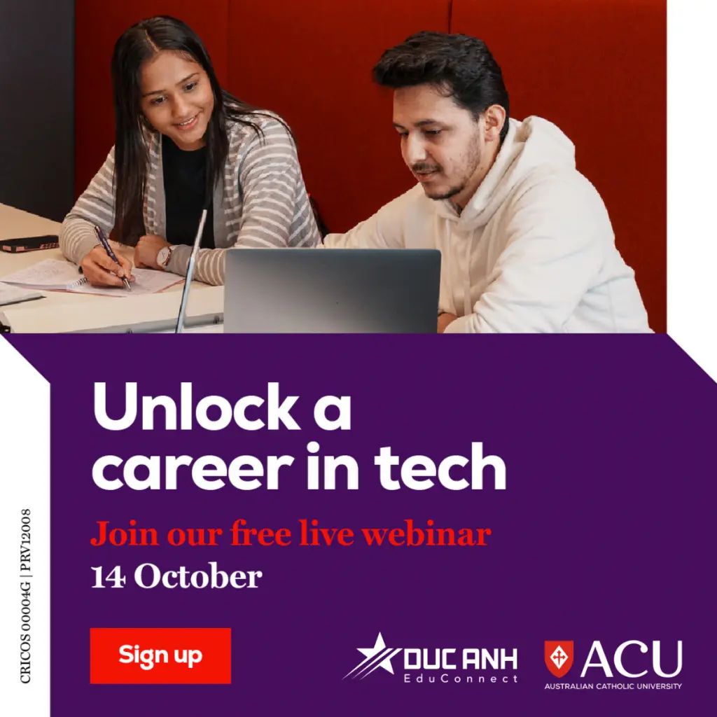 MỜI DỰ HỘI THẢO ONLINE: KHÁM PHÁ THẾ GIỚI KHOA HỌC MÁY TÍNH CÙNG AUSTRALIAN CATHOLIC UNIVERSITY, ÚC