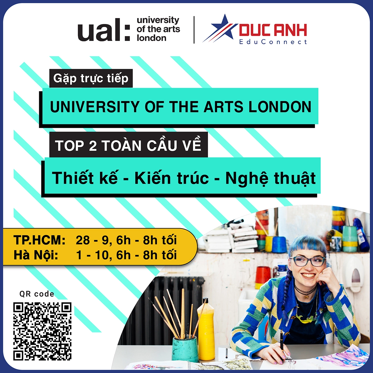 Gặp trường Top 2 toàn cầu về Thiết kế - Kiến trúc - Nghệ thuật: The University of the Arts London