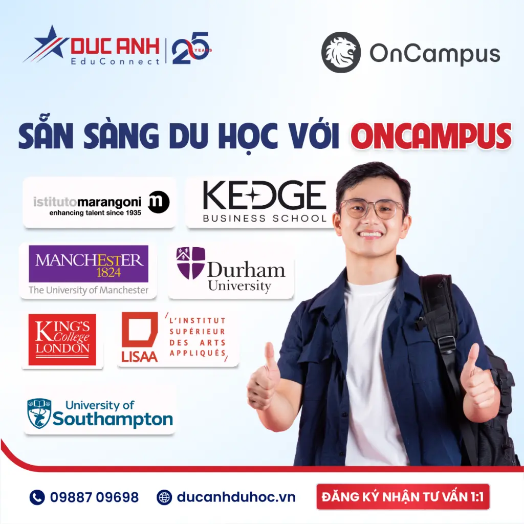 DU HỌC ANH – PHÁP VỚI ƯU ĐÃI & HỌC BỔNG TỪ ONCAMPUS