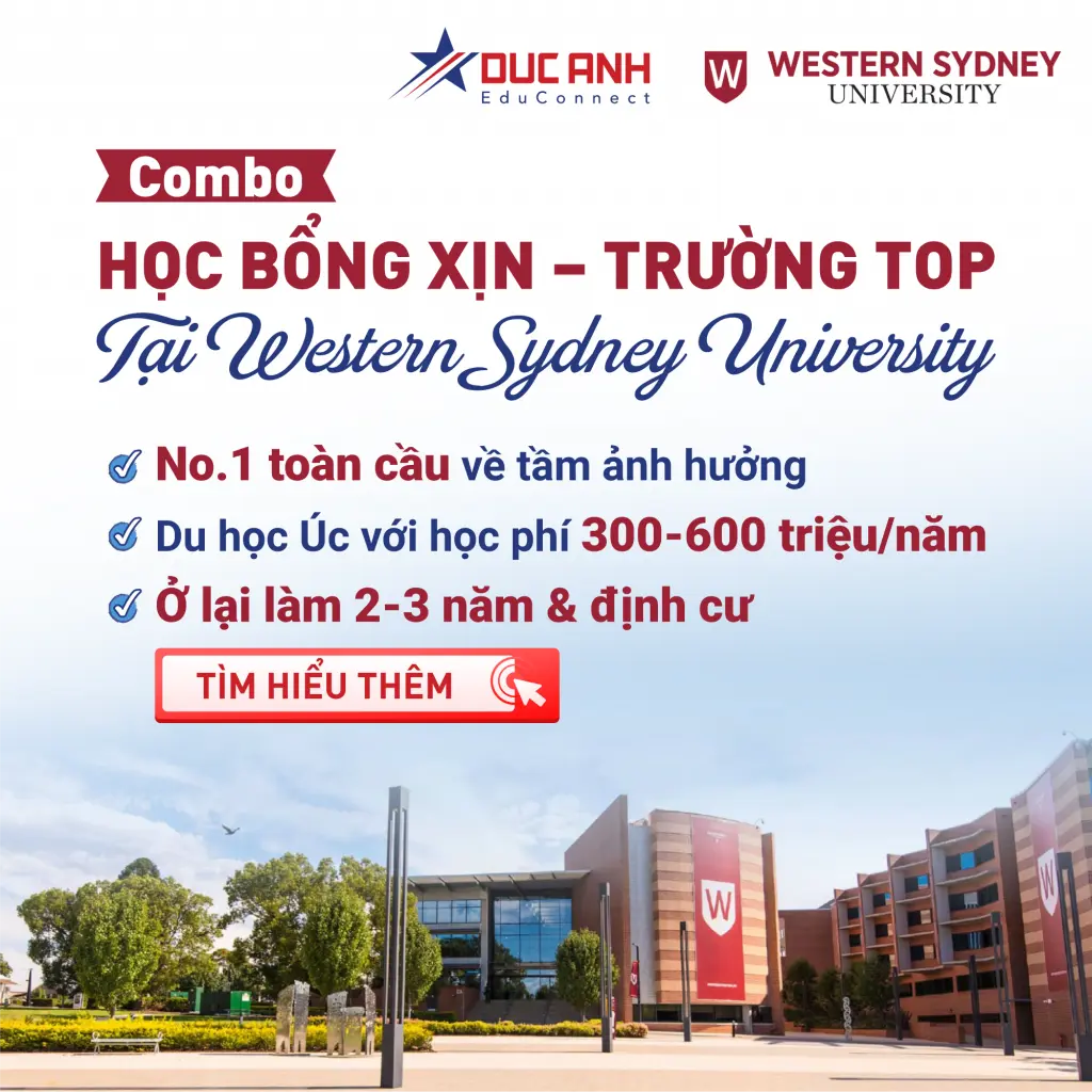 NHẮM HỌC BỔNG ĐẾN 50%? KHÁM PHÁ NGAY WESTERN SYDNEY UNIVERSITY