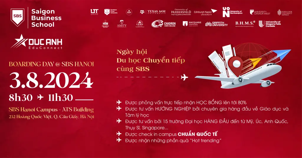 Mời dự Ngày hội Du học Chuyển tiếp Việt Nam- nước ngoài – SBS Boarding Day