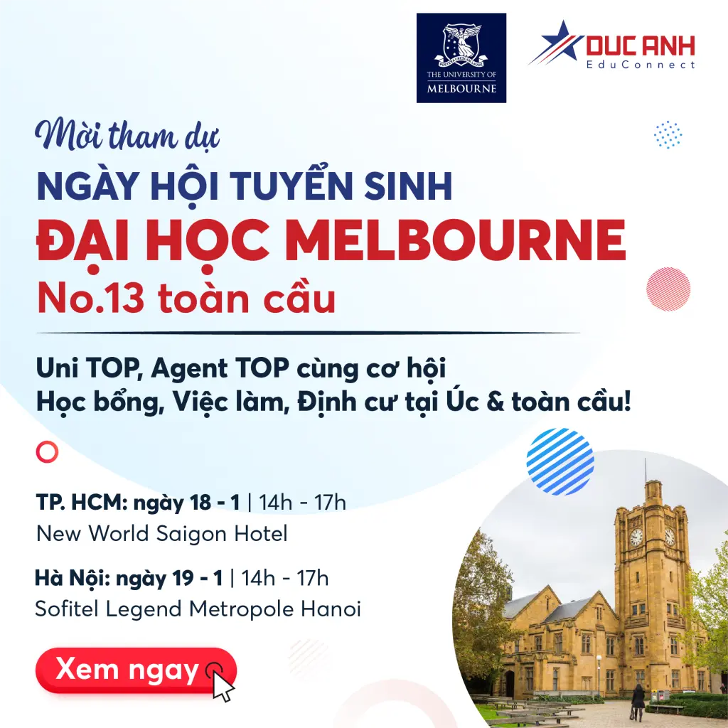 ĐẠI HỌC MELBOURNE & MẠNG LƯỚI HỖ TRỢ TOÀN DIỆN CHO SINH VIÊN