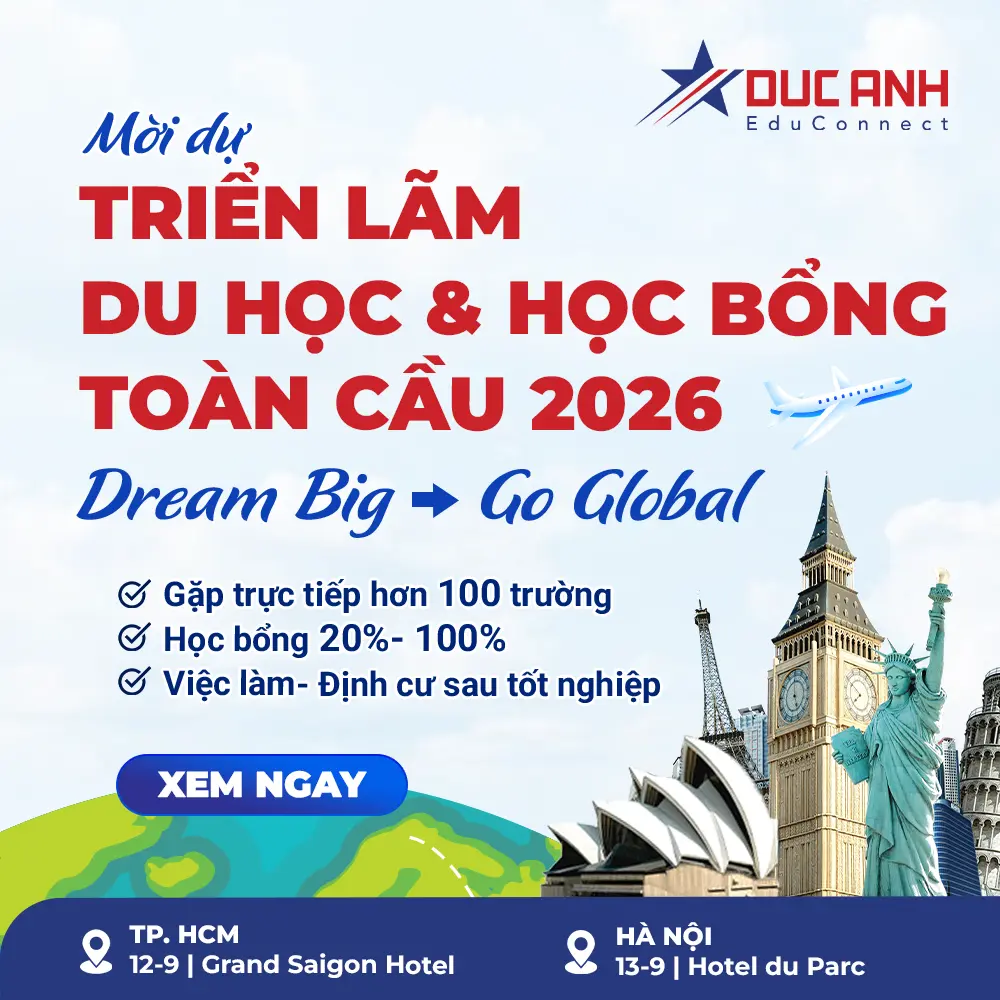 Triển lãm Du học & Học bổng toàn cầu 2026: Dream big - Go global