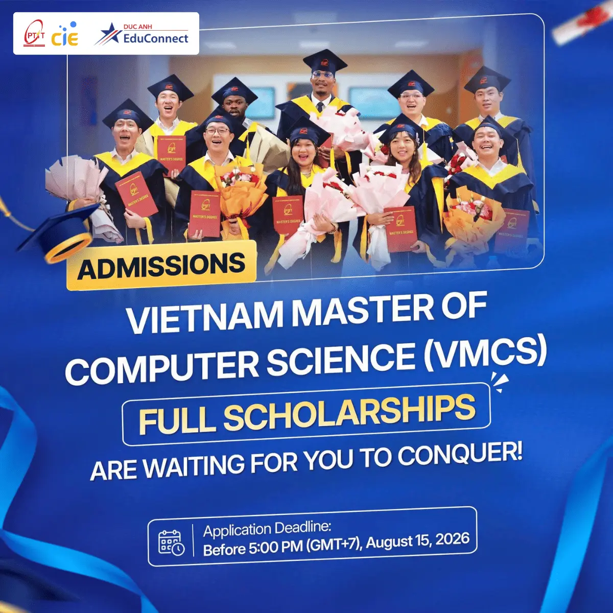 8 FULL SCHOLARSHIPS for the Master of Computer Science | 100% English-taught in Vietnam